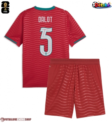 Portugalsko Diogo Dalot #5 Domácí dres komplet pro Děti MS 2026 Krátkým Rukávem (+ Krátké kalhoty)